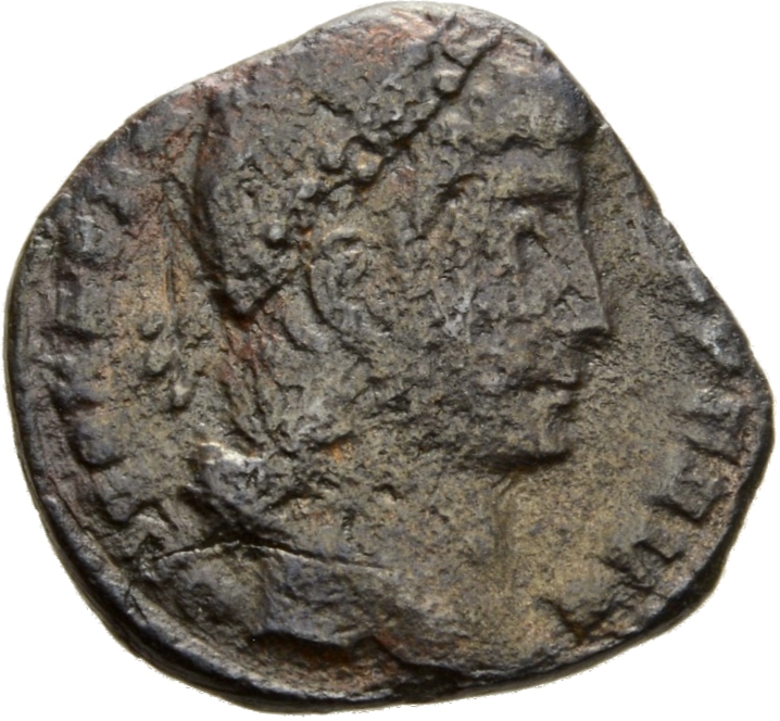 RIC VIII Constantinople 43 Constantius II obverse, Head of Constantius II, rosette-diademed, right