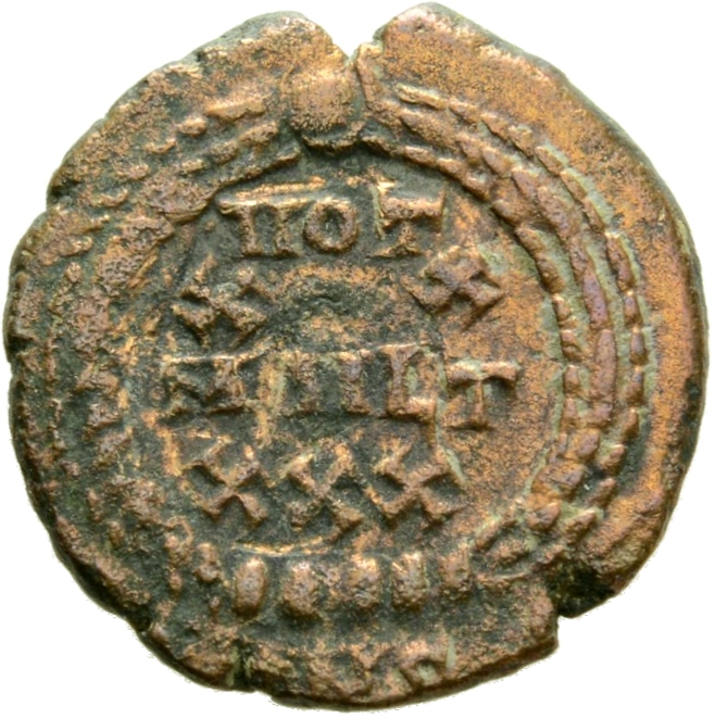 RIC VIII Constantinople 70 Constantius II reverse, VOT/XX/MVLT/XXX within a wreath