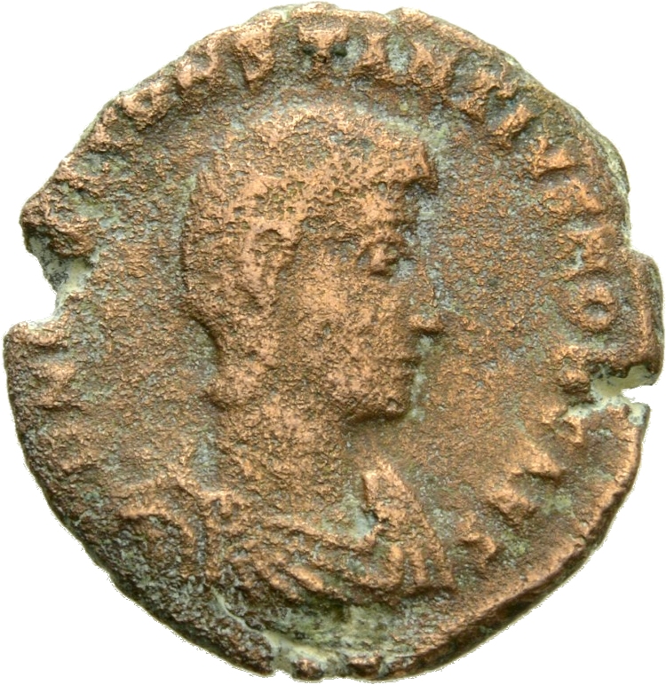 RIC VIII Cyzicus 106 Constantius II obverse, Bust of Constantius Gallus, bareheaded, draped, cuirassed, right