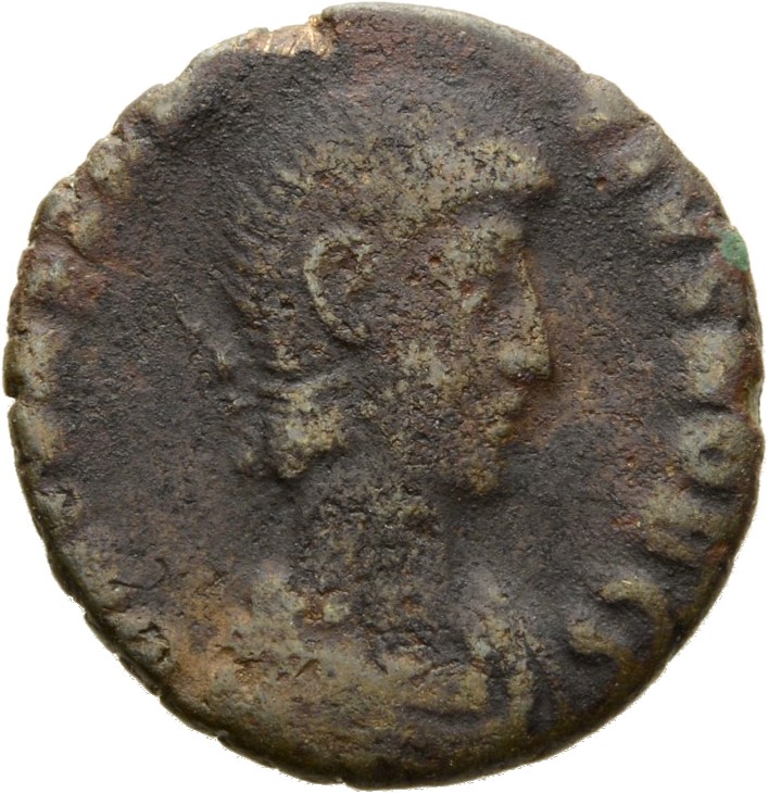 RIC VIII Cyzicus 107 Constantius II obverse, Bust of Constantius Gallus, bareheaded, draped, cuirassed, right
