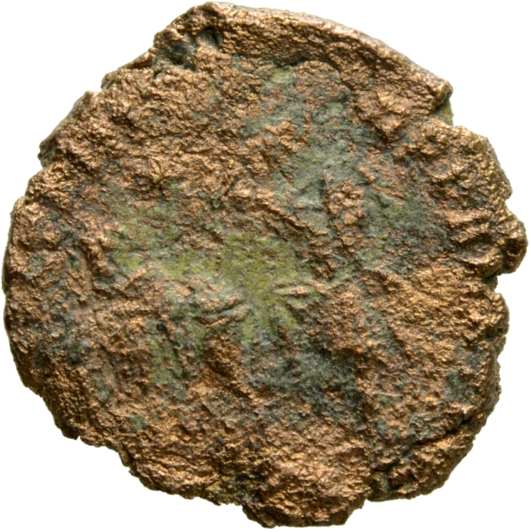 RIC VIII Cyzicus 114 Constantius II reverse, Soldier, helmeted, draped, cuirassed, advancing left, spearing fallen horsema...