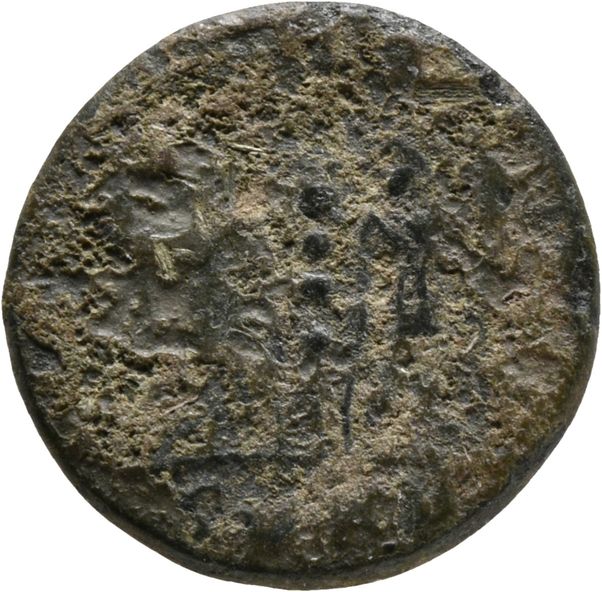 RIC VIII Cyzicus 16 Constantius II reverse, Two soldiers, helmeted, draped, cuirassed, facing front, heads toward each oth...