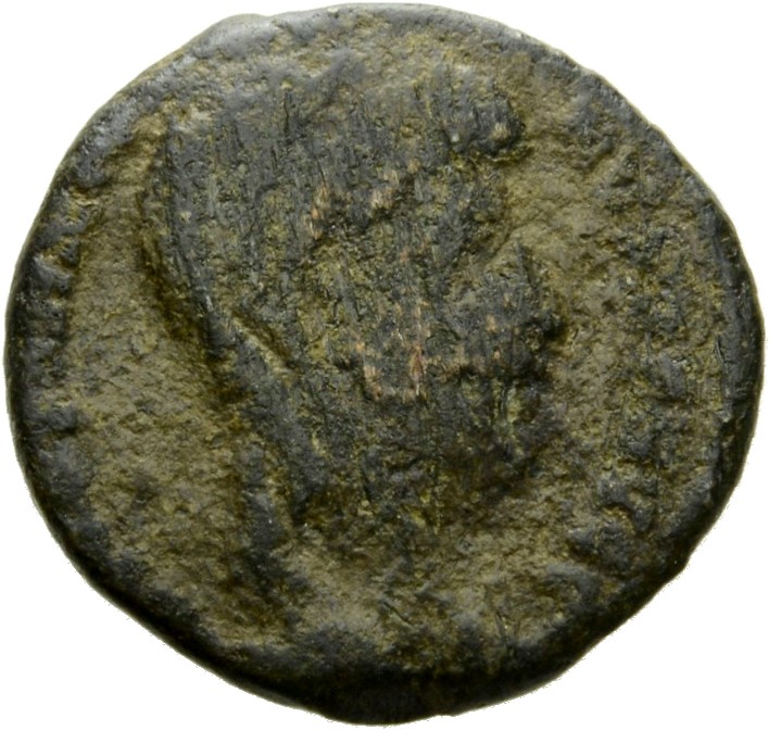 RIC VIII Cyzicus 4 Constantius II obverse, Bust of Constantine I, veiled, draped, cuirassed, right