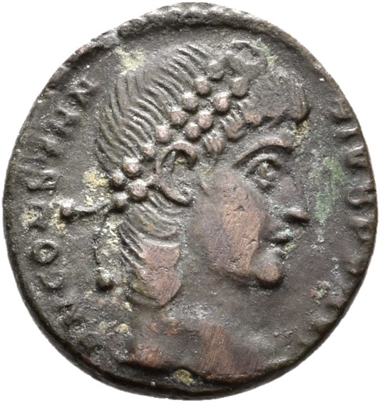 RIC VIII Cyzicus 48 Constantius II obverse, Head of Constantius II, pearl-diademed, right