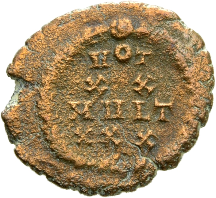 RIC VIII Heraclea 48 Constantius II reverse, VOT/XX/MVLT/XXX within a wreath