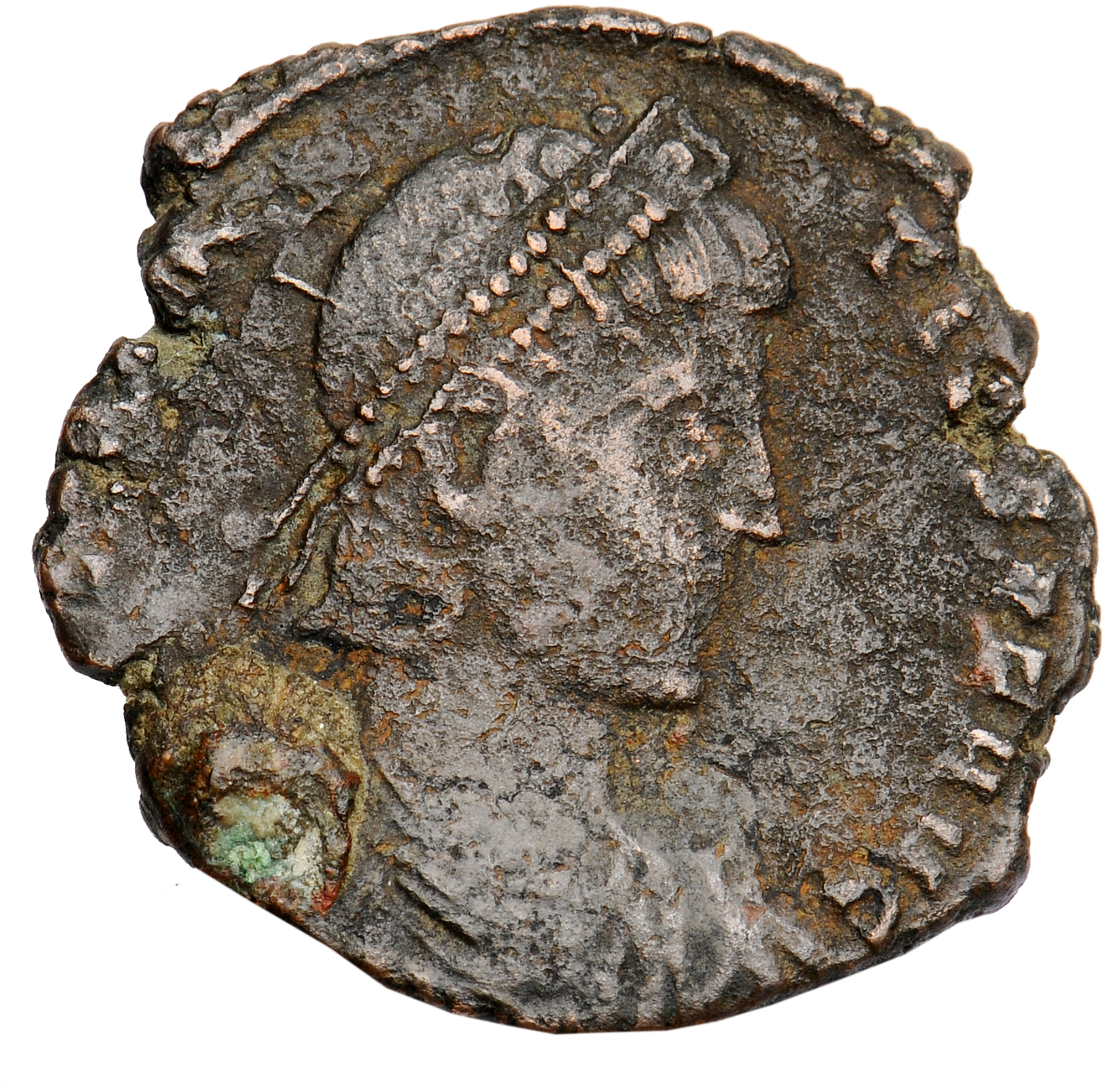 RIC VIII Heraclea 82 Constantius II obverse, Bust of Constantius II, pearl-diademed, draped, cuirassed, right
