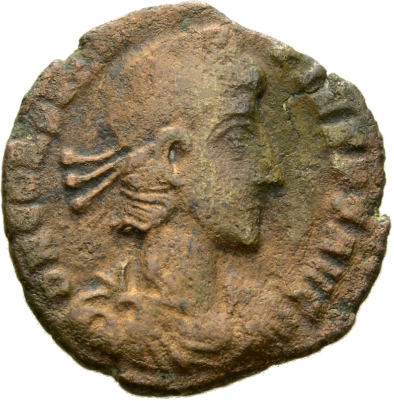 RIC VIII Heraclea 90 Constantius II obverse, Bust of Constantius II, pearl-diademed, draped, cuirassed, right