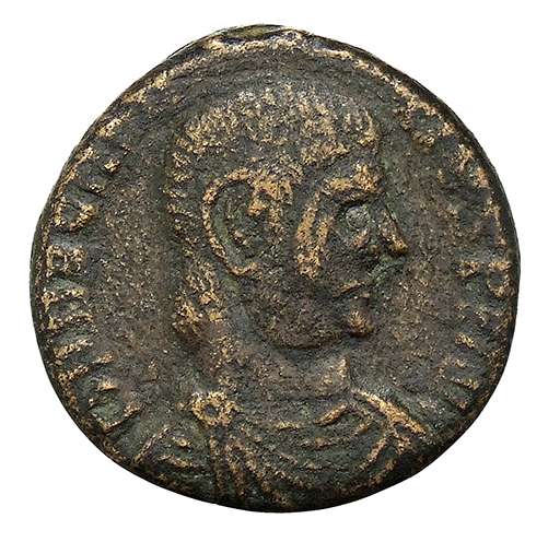 RIC VIII Lugdunum 163 Magnentius obverse, Bust of Magnentius, bareheaded, draped, cuirassed, right
