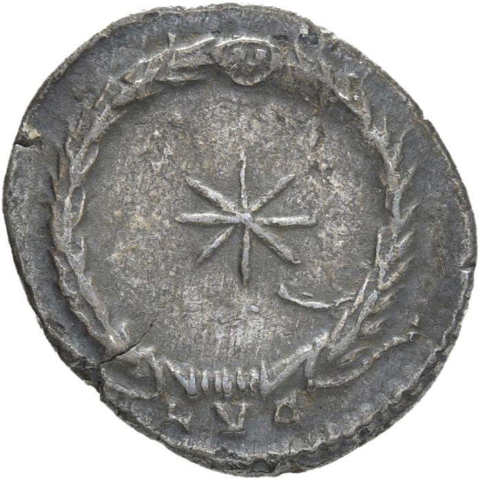 RIC VIII Lugdunum 182 Constantius II reverse, Small star within a wreath