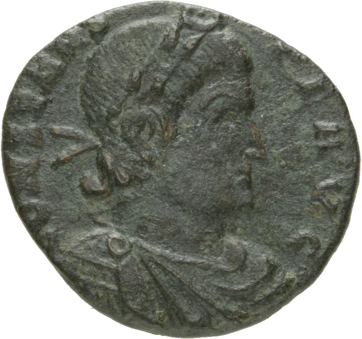 RIC VIII Lugdunum 24 Constantine II obverse, Bust of Constans, laureate, rosette-diademed, draped, cuirassed, right