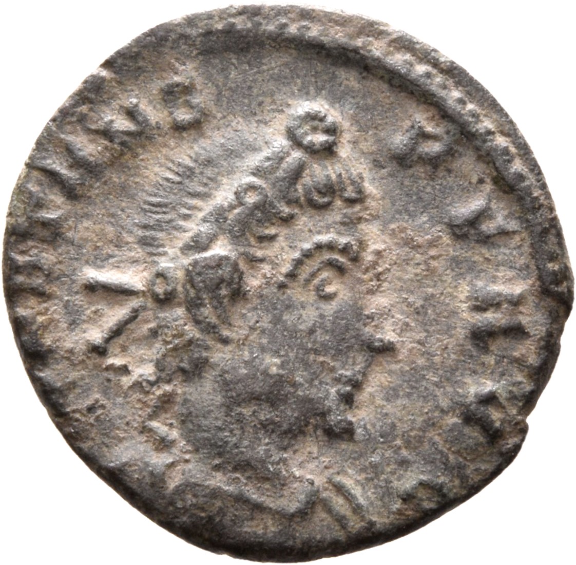 RIC VIII Lugdunum 29 Constantine II obverse, Bust of Constans, laureate, rosette-diademed, draped, cuirassed, right