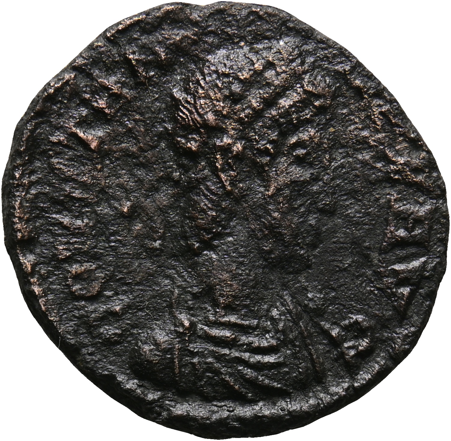 RIC VIII Lugdunum 67 Constans obverse, Bust of Constans, laureate, rosette-diademed, draped, cuirassed, right