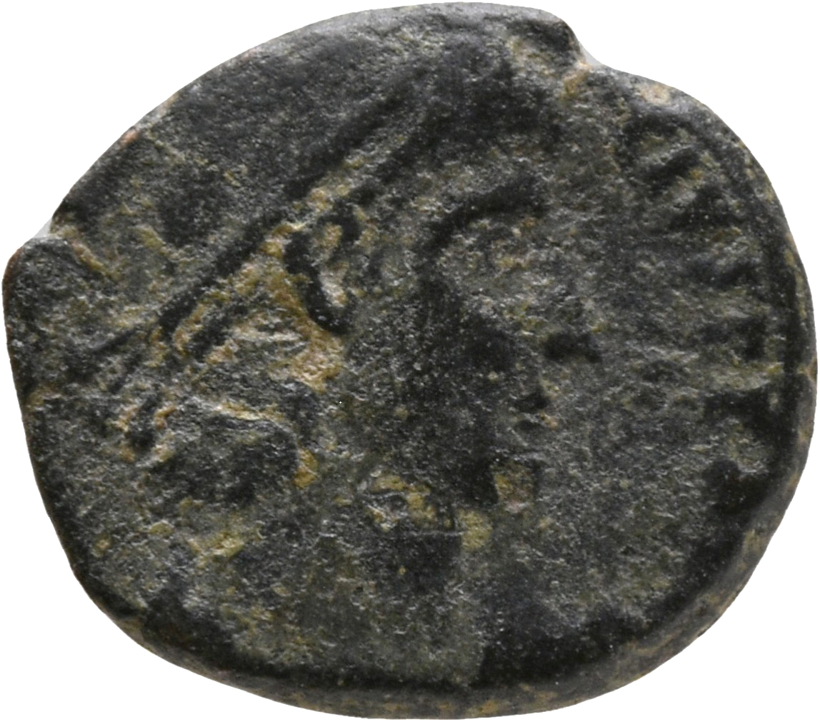 RIC VIII Nicomedia 73b Constantius II obverse, Bust of Constantius II, pearl-diademed, draped, cuirassed, right