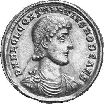 RIC VIII Nicomedia 75 Constantius II obverse, Bust of Constantius Gallus, bareheaded, draped, cuirassed, right