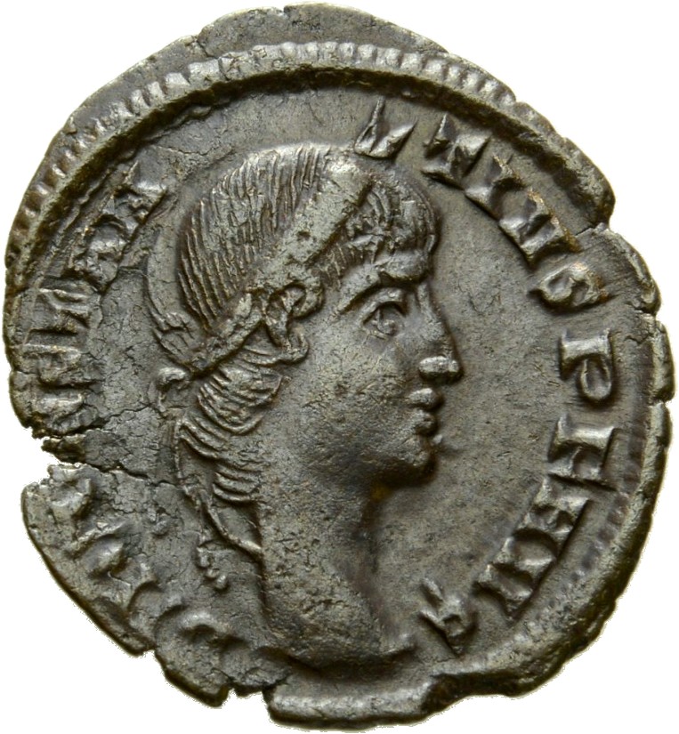 RIC VIII Nicomedia 8 Constantius II obverse, Head of Constantius II, laureate, right