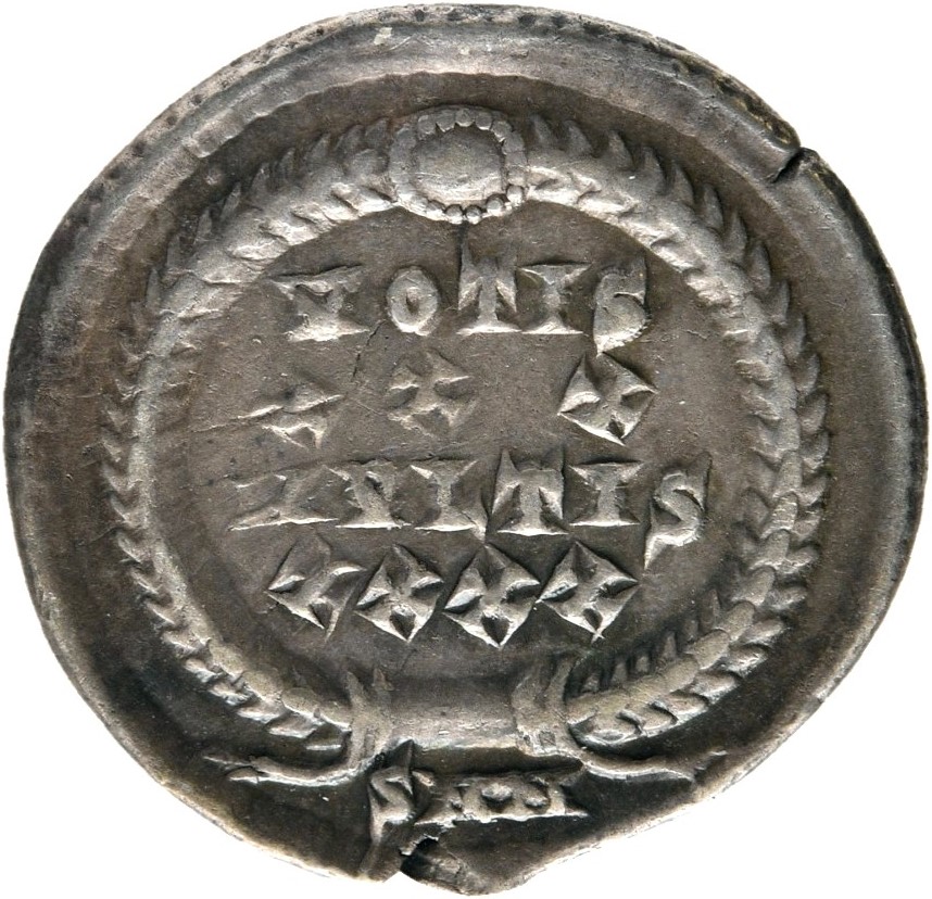 RIC VIII Nicomedia 81 Constantius II reverse, VOTIS/XXX/MVLTIS/XXXX within a wreath