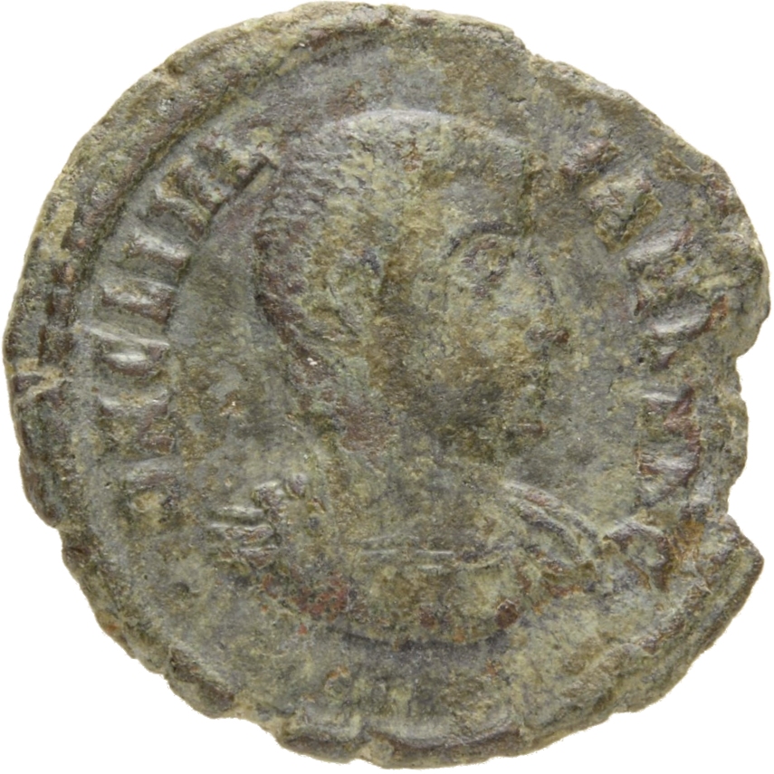 RIC VIII Rome 311 Constantius II obverse, Bust of Julian, bareheaded, cuirassed, right