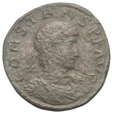 RIC VIII Rome 388 Constans obverse, Bust of Constans, laureate, rosette-diademed, draped, cuirassed, right