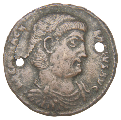 RIC VIII Rome 413 Magnentius obverse, Bust of Magnentius, bareheaded, draped, cuirassed, right