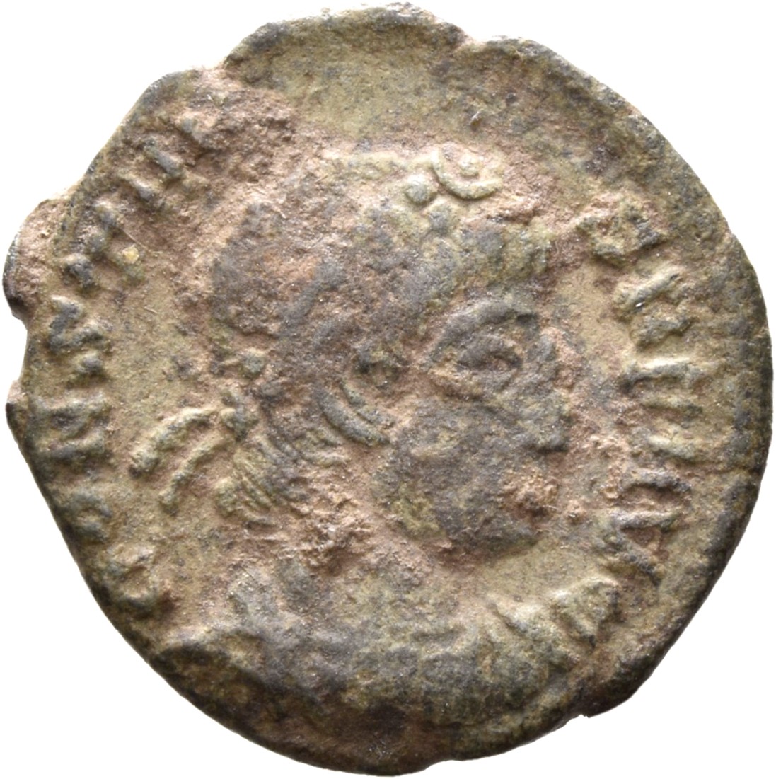 RIC VIII Rome 78 Constans obverse, Bust of Constans, laureate, rosette-diademed, draped, cuirassed, right