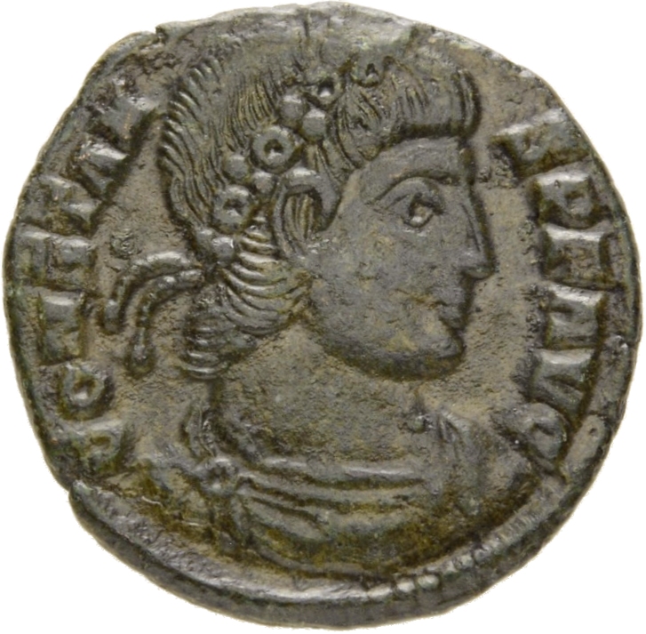 RIC VIII Siscia 103 Constantine II obverse, Bust of Constans, rosette-diademed, draped, cuirassed, right