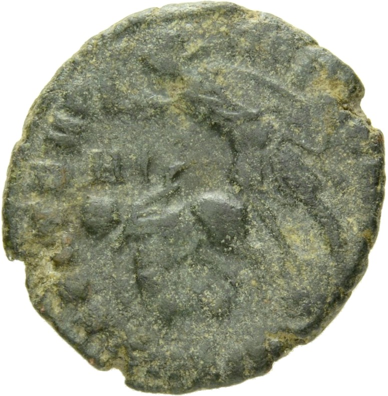 RIC VIII Siscia 378 Constantius II reverse, Soldier, helmeted, draped, cuirassed, advancing left, spearing fallen horseman...