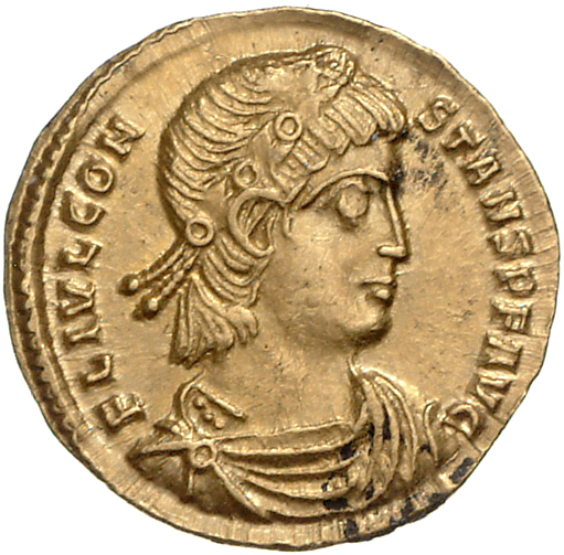 RIC VIII Thessalonica 16 Constantius II obverse, Bust of Constans, rosette-diademed, draped, cuirassed, right