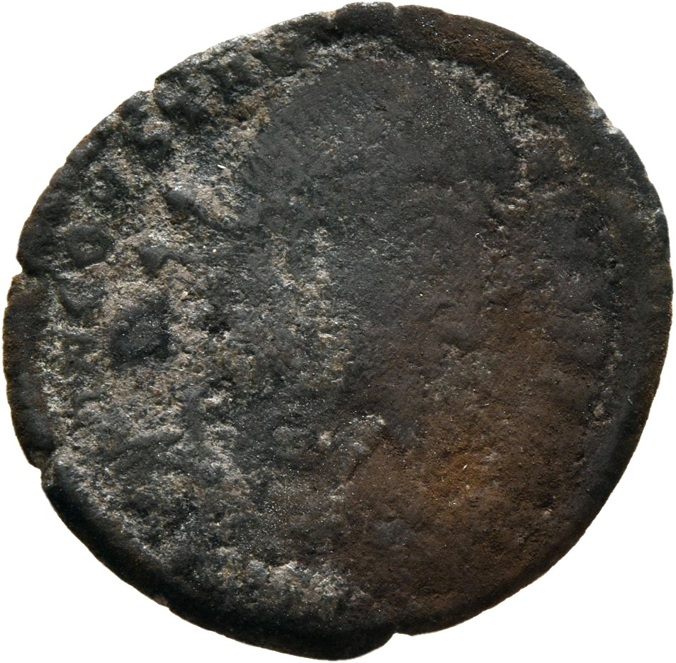 RIC VIII Thessalonica 182 Constantius II obverse, Bust of Constantius II, pearl-diademed, draped, cuirassed, right; Δ behi...