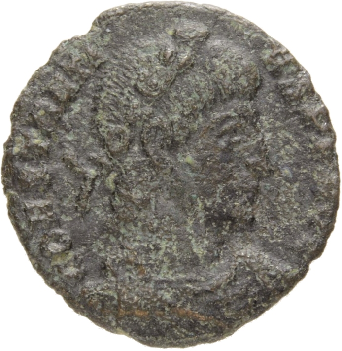 RIC VIII Treveri 102 Constantine II obverse, Bust of Constantius II, rosette-diademed, draped, cuirassed, right