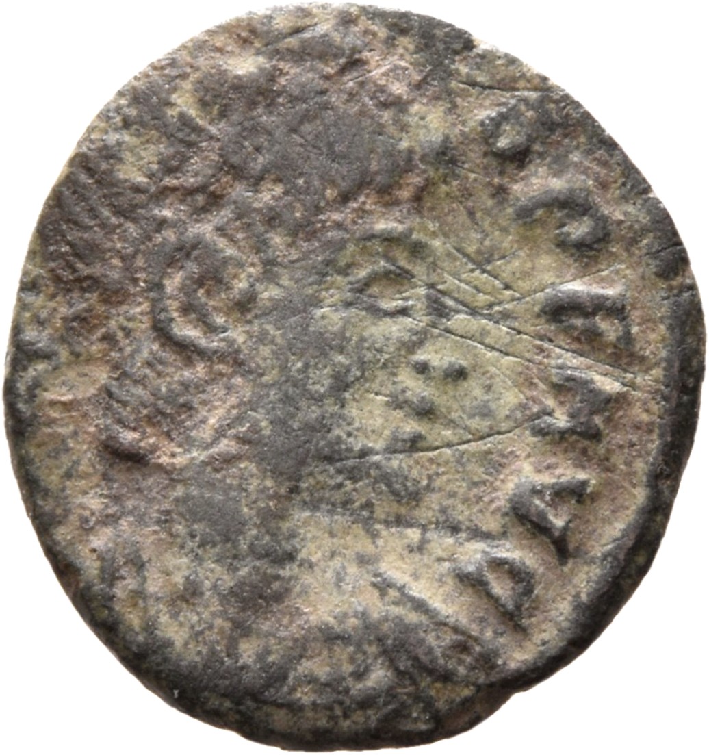 RIC VIII Treveri 189 Constans obverse, Bust of Constans, laureate, rosette-diademed, draped, cuirassed, right