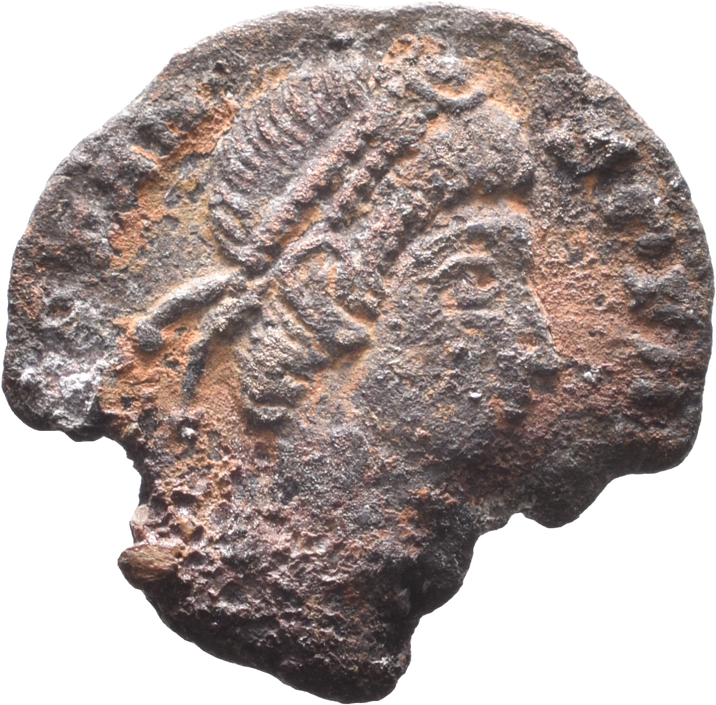 RIC VIII Treveri 206 Constans obverse, Bust of Constans, pearl-diademed, draped, cuirassed, right