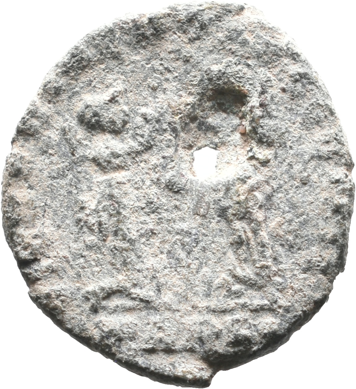 RIC VIII Treveri 211 Constans reverse, Two Victories, winged, draped, standing front, facing each other, each holding wrea...