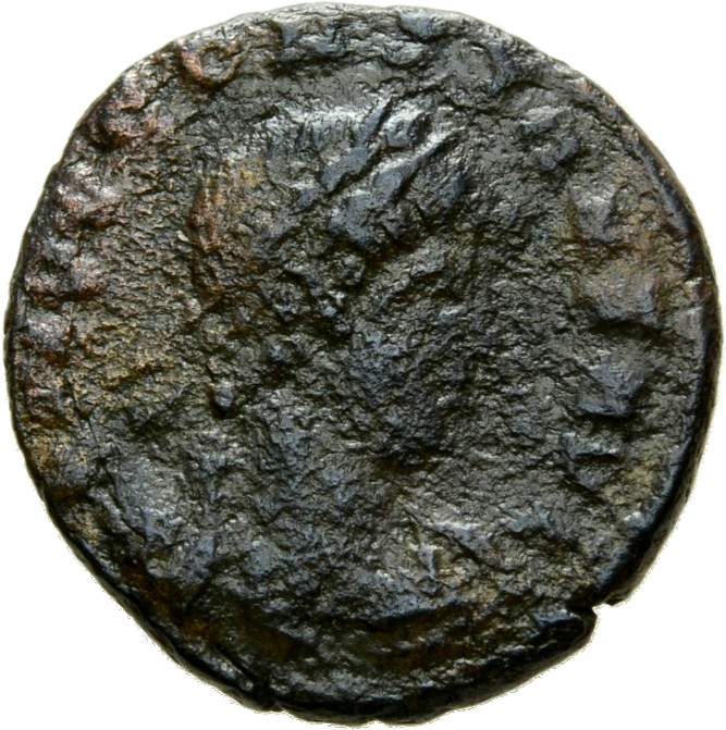 RIC VIII Treveri 85 Constantine II obverse, Bust of Constans, laureate, draped, cuirassed, right