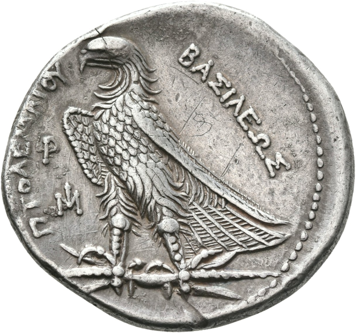 LORBER Coins of the Ptolemaic Empire Vol. I, Part 1, no. 132 Ptolemy I reverse, Eagle with closed wings standing left on t...