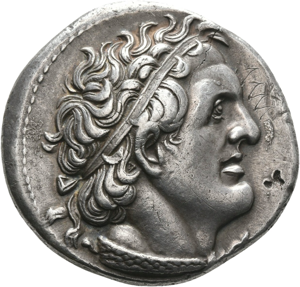 LORBER Coins of the Ptolemaic Empire Vol. I, Part 1, no. 132 Ptolemy I obverse, Diademed Head of Ptolemy I right, aegis ti...