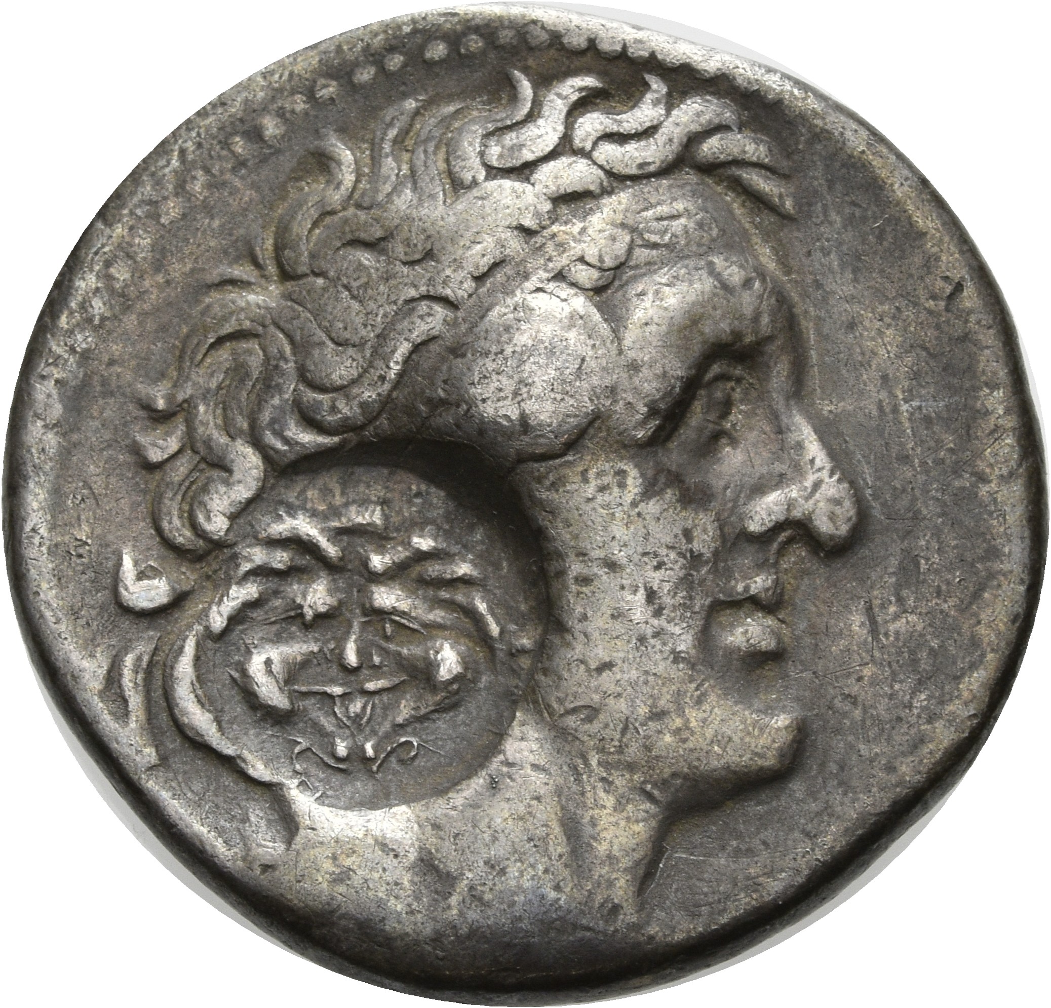 LORBER Coins of the Ptolemaic Empire Vol. I, Part 1, no. 168 Ptolemy I obverse, Diademed Head of Ptolemy I right, aegis ti...