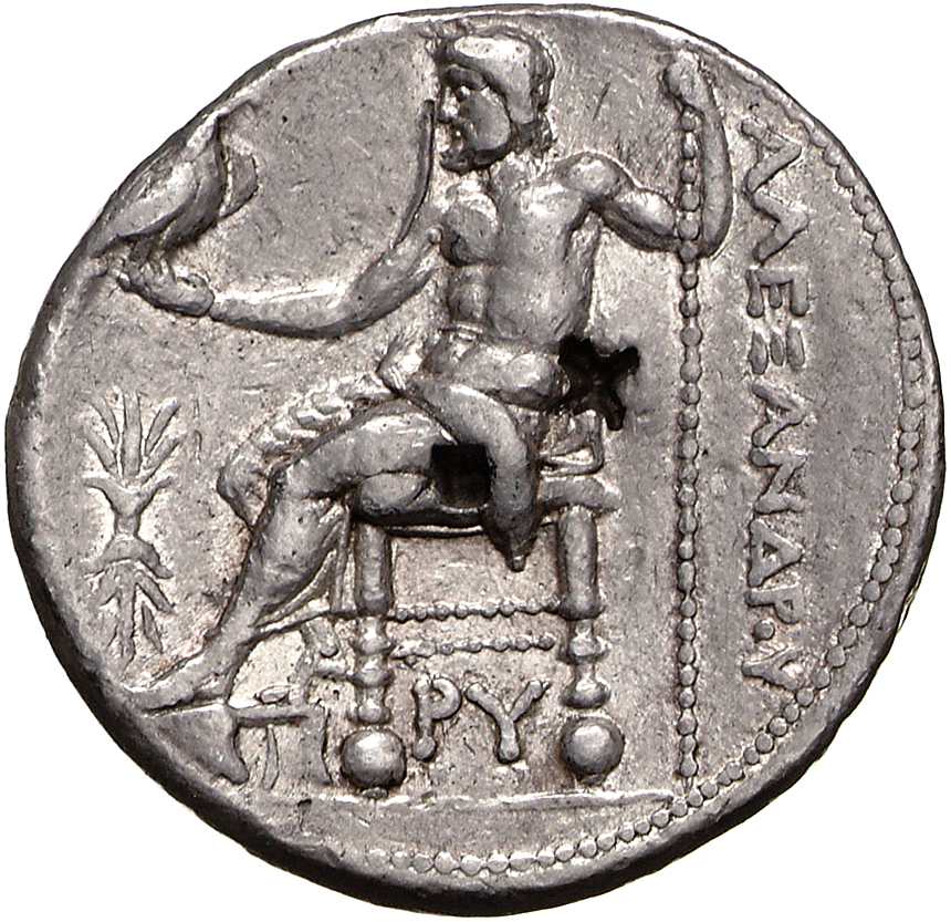 LORBER Coins of the Ptolemaic Empire Vol. I, Part 1, no. 35a Ptolemy I reverse, Zeus enthroned left, holding Eagle on exte...