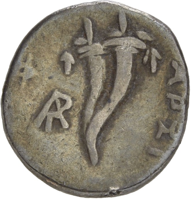 LORBER Coins of the Ptolemaic Empire Vol. I, Part 1, no. 407 Ptolemy II reverse, Double Cornucopiae (apparently not bound ...