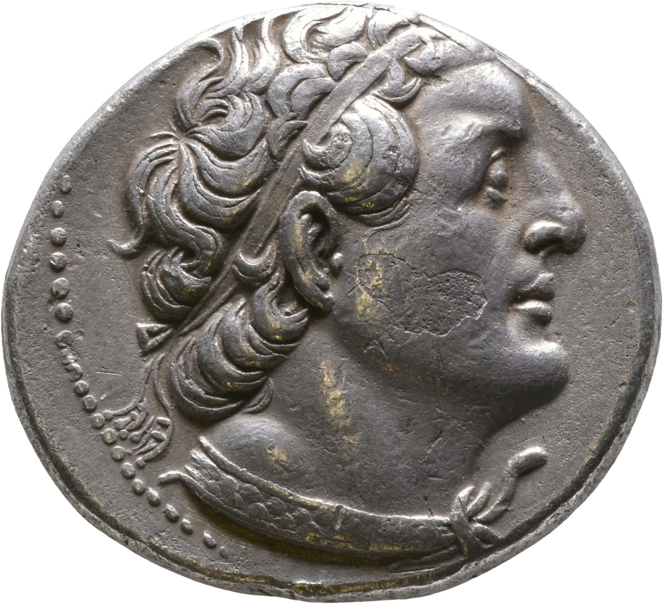 LORBER Coins of the Ptolemaic Empire Vol. I, Part 1, no. 518 Ptolemy II obverse, Diademed Head of Ptolemy I right, aegis t...