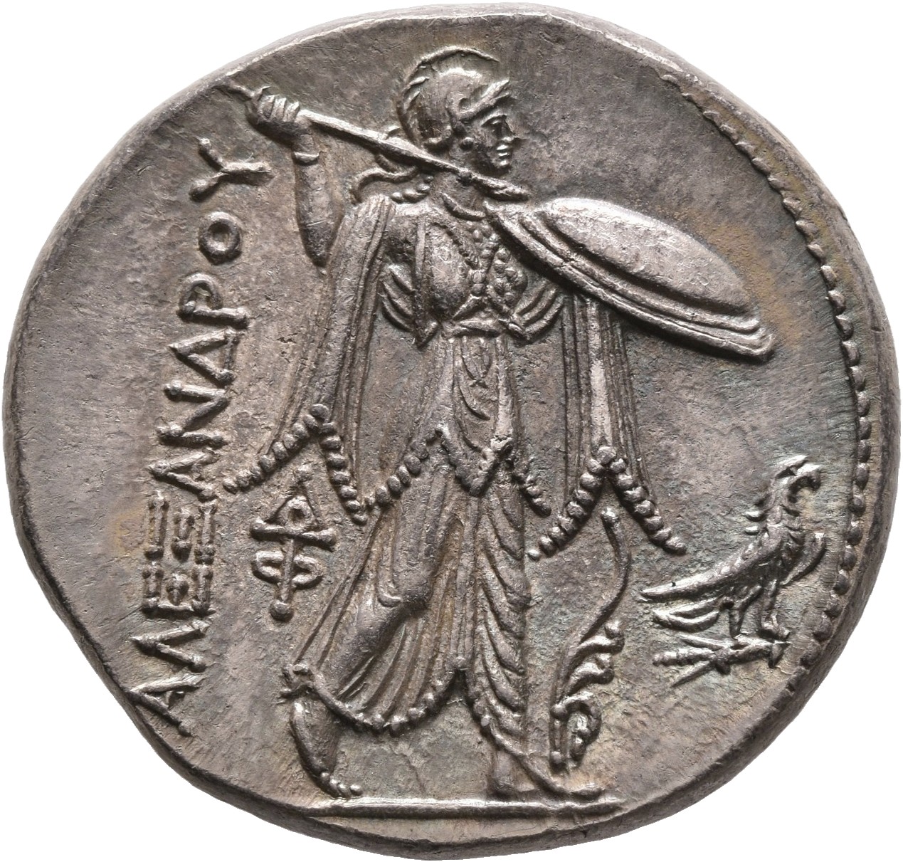 LORBER Coins of the Ptolemaic Empire Vol. I, Part 1, no. 58 Ptolemy I reverse, Athena Promachos advancing right, brandishi...