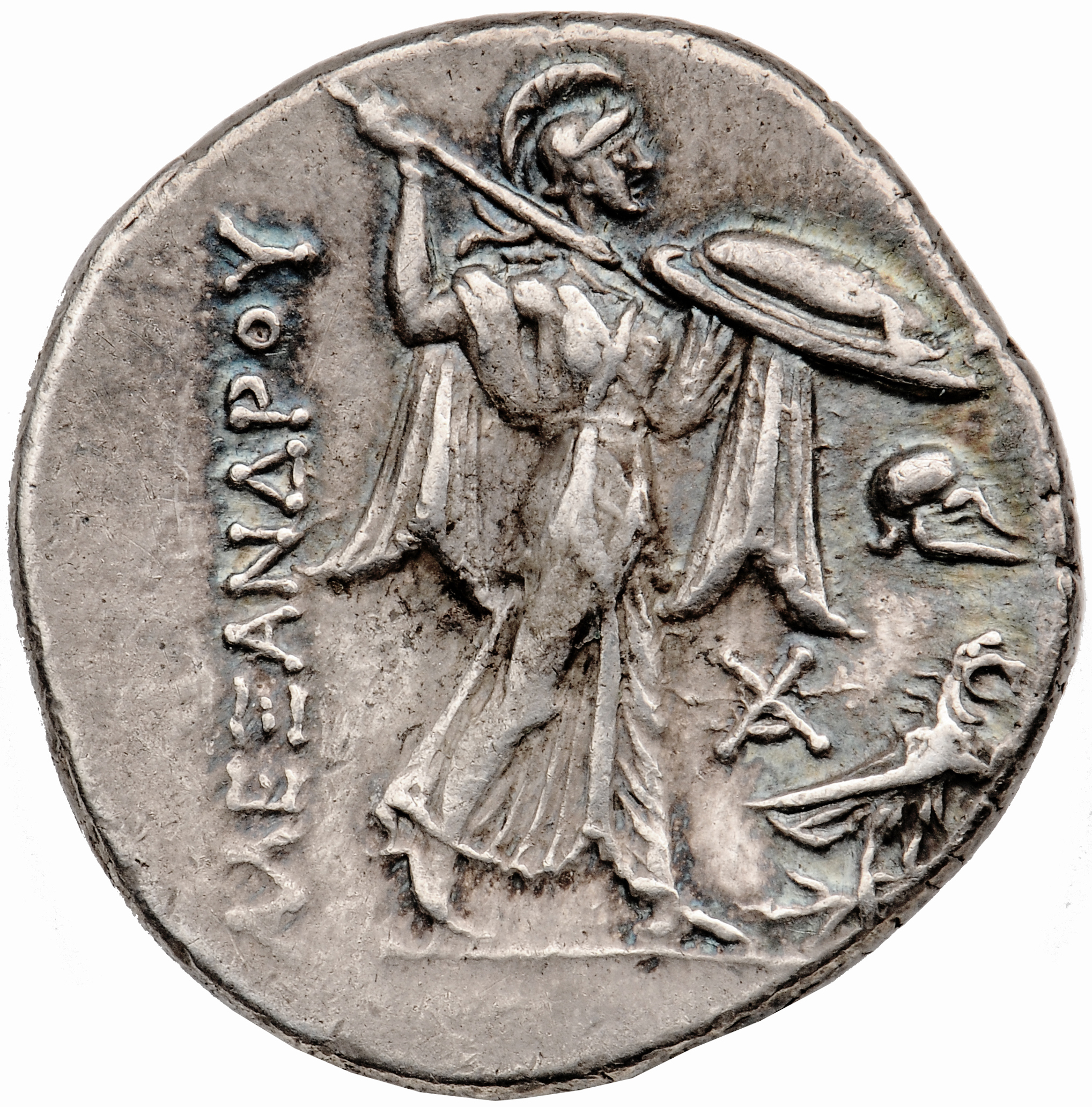 LORBER Coins of the Ptolemaic Empire Vol. I, Part 1, no. 69 Ptolemy I reverse, Athena Promachos advancing right, brandishi...