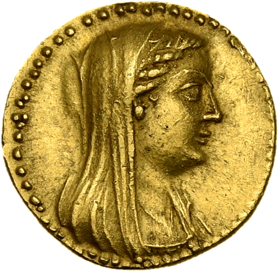 LORBER Coins of the Ptolemaic Empire Vol. I, Part 1, no. 739 Ptolemy III obverse, Diademed and veiled bust of Berenice II ...