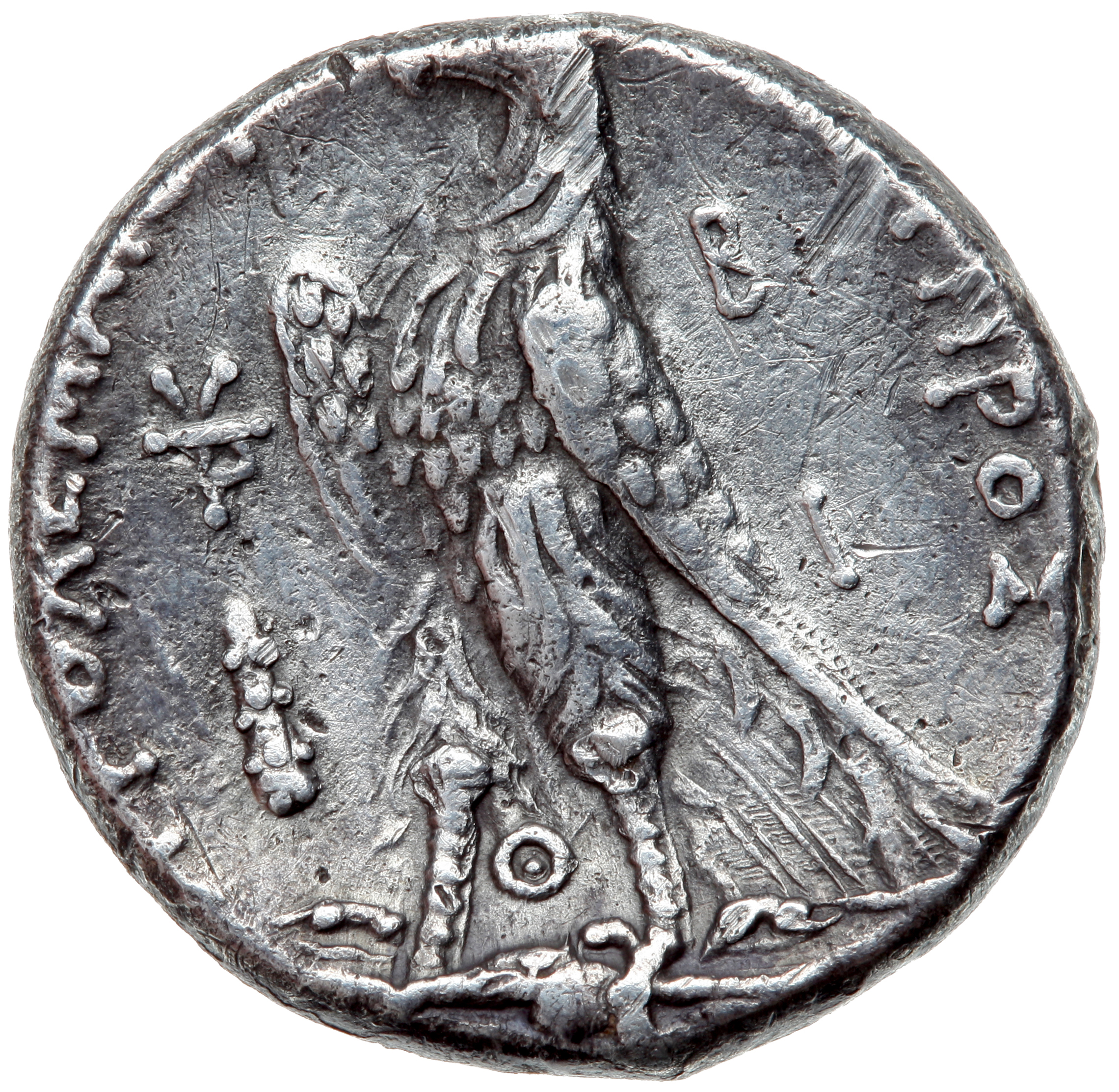 LORBER Coins of the Ptolemaic Empire Vol. I, Part 1, no. 835 Ptolemy III reverse, Eagle with closed wings standing left on...