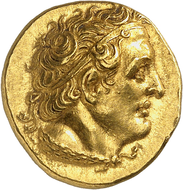 LORBER Coins of the Ptolemaic Empire Vol. I, Part 1, no. 91 Ptolemy I obverse, Diademed Head of Ptolemy I right, aegis tie...