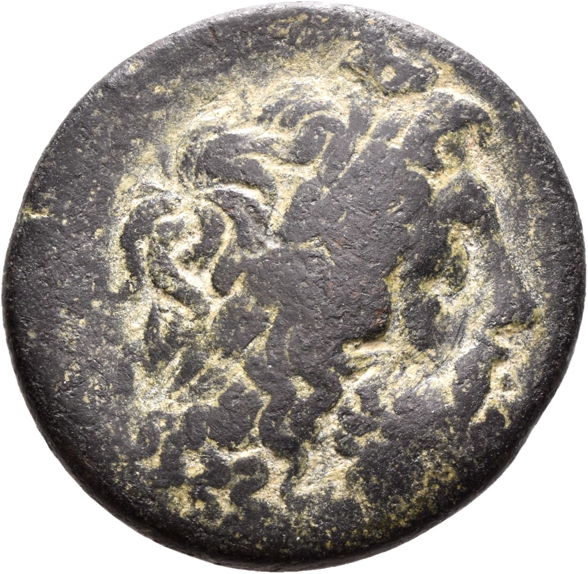 LORBER Coins of the Ptolemaic Empire Vol. I, Part II, no. B174 Ptolemy II obverse, Laureate Head of Zeus right, dotted border