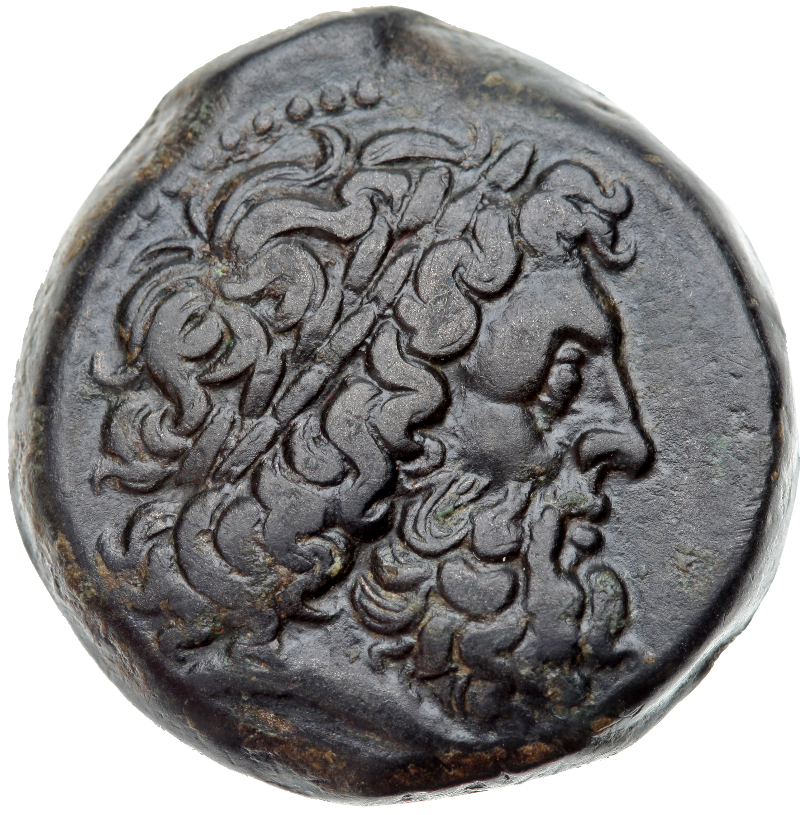 LORBER Coins of the Ptolemaic Empire Vol. I, Part II, no. B181 Ptolemy II obverse, Laureate Head of Zeus right, dotted border