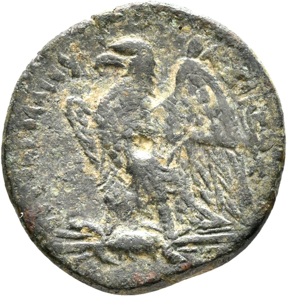 LORBER Coins of the Ptolemaic Empire Vol. I, Part II, no. B226 Ptolemy II reverse, Eagle with spread wings standing left o...