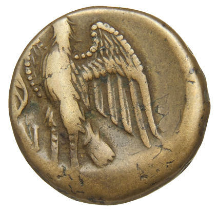 LORBER Coins of the Ptolemaic Empire Vol. I, Part II, no. B25 Ptolemy I reverse, Eagle with spread wings standing left on ...