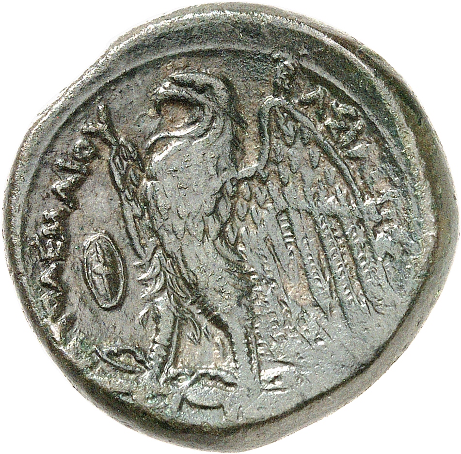 LORBER Coins of the Ptolemaic Empire Vol. I, Part II, no. B288 Ptolemy II reverse, Eagle with spread wings standing left o...
