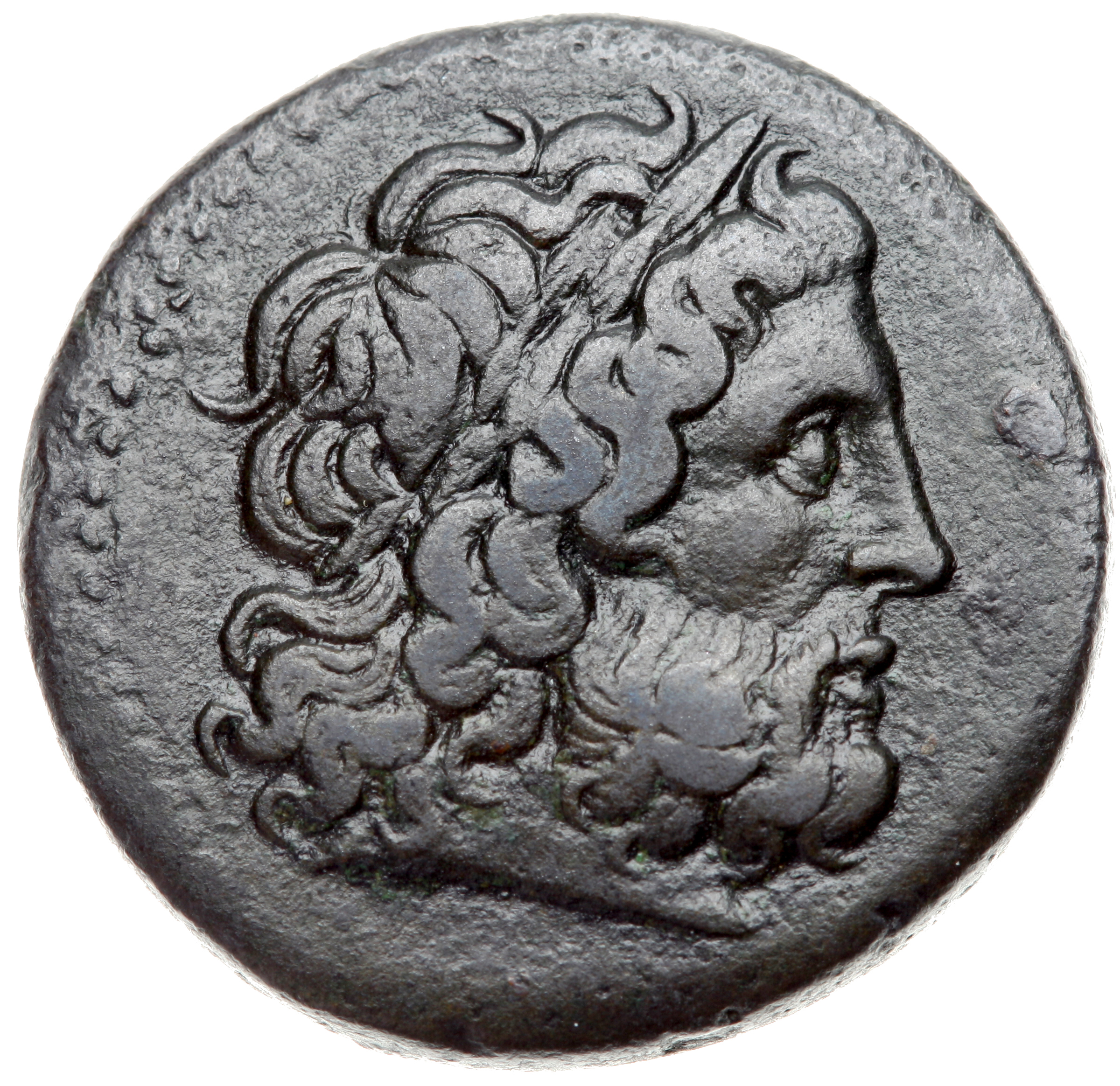 LORBER Coins of the Ptolemaic Empire Vol. I, Part II, no. B289 Ptolemy II obverse, Laureate Head of Zeus right, of idealiz...